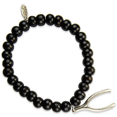 MB306 - Wishbone Pendant Charm Elastic Bracelet