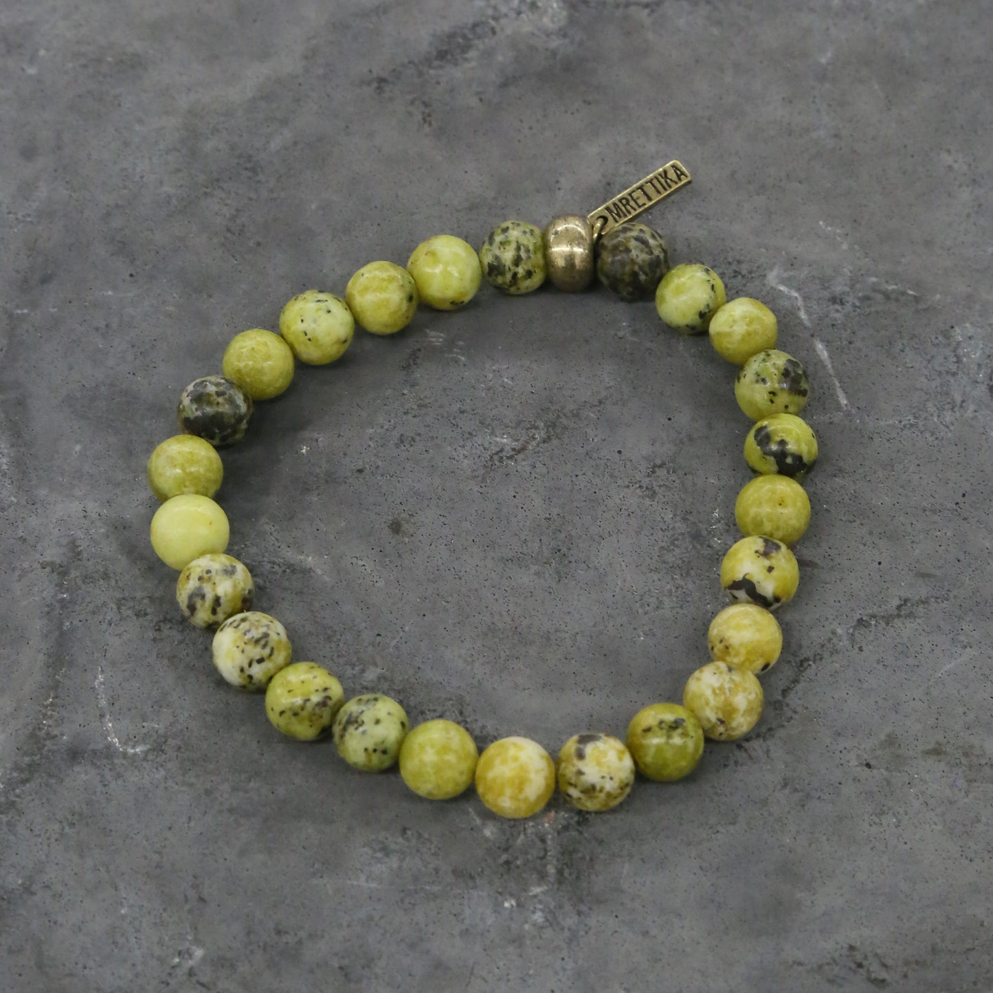 Yellow Turquoise Beaded Elastic Stretch Bracelet