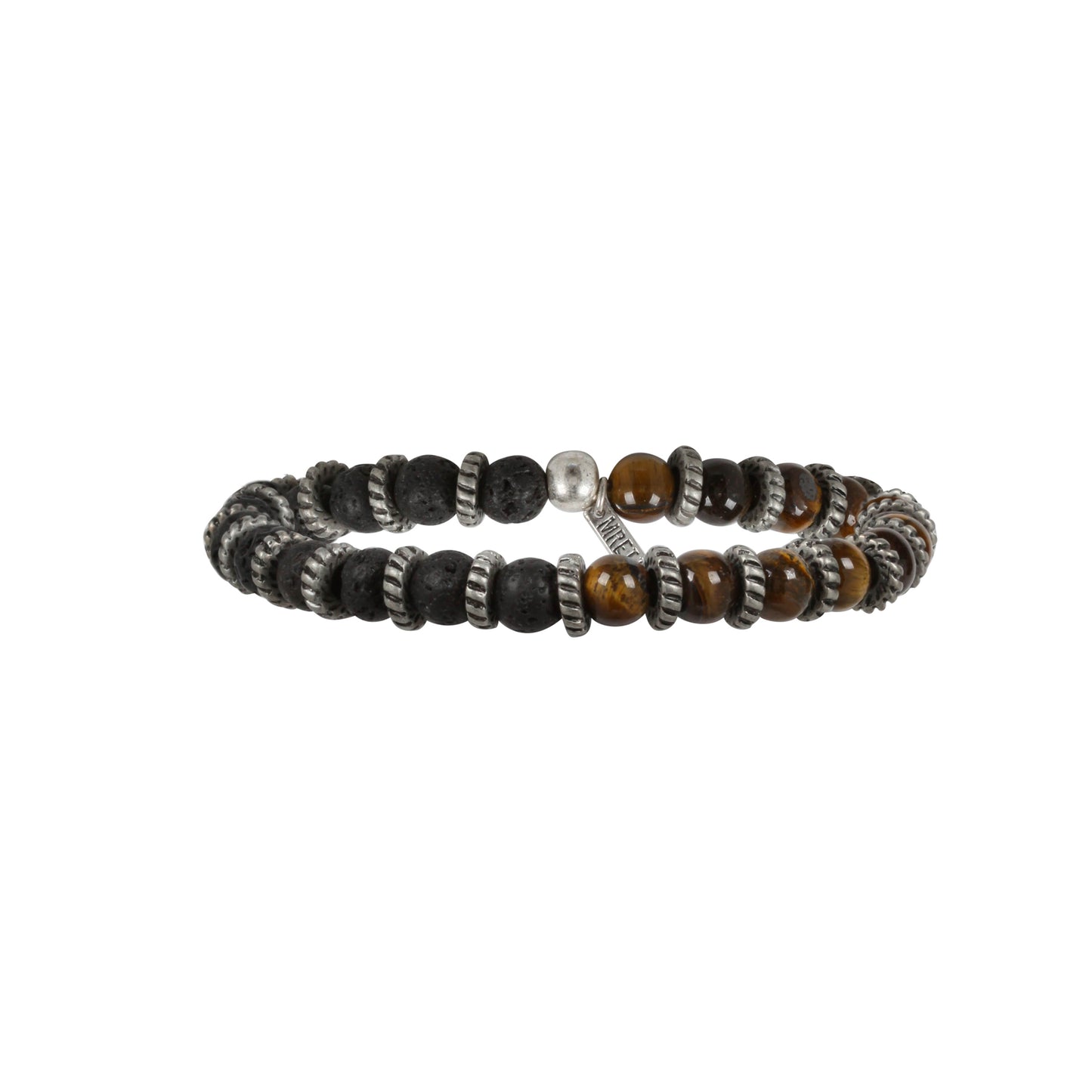 Walking Brave Bracelet in Tiger's Eye and Lava Stone