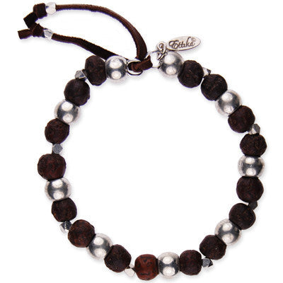 MB397 - Rudrani and Round Barrel Beads Bracelet