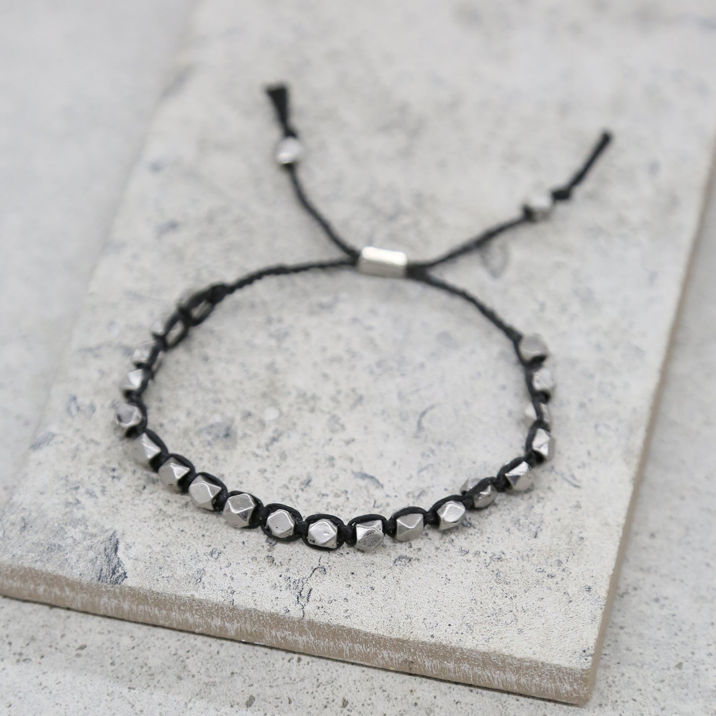 Too Much Trust Bracelet in Black and Antique Silver