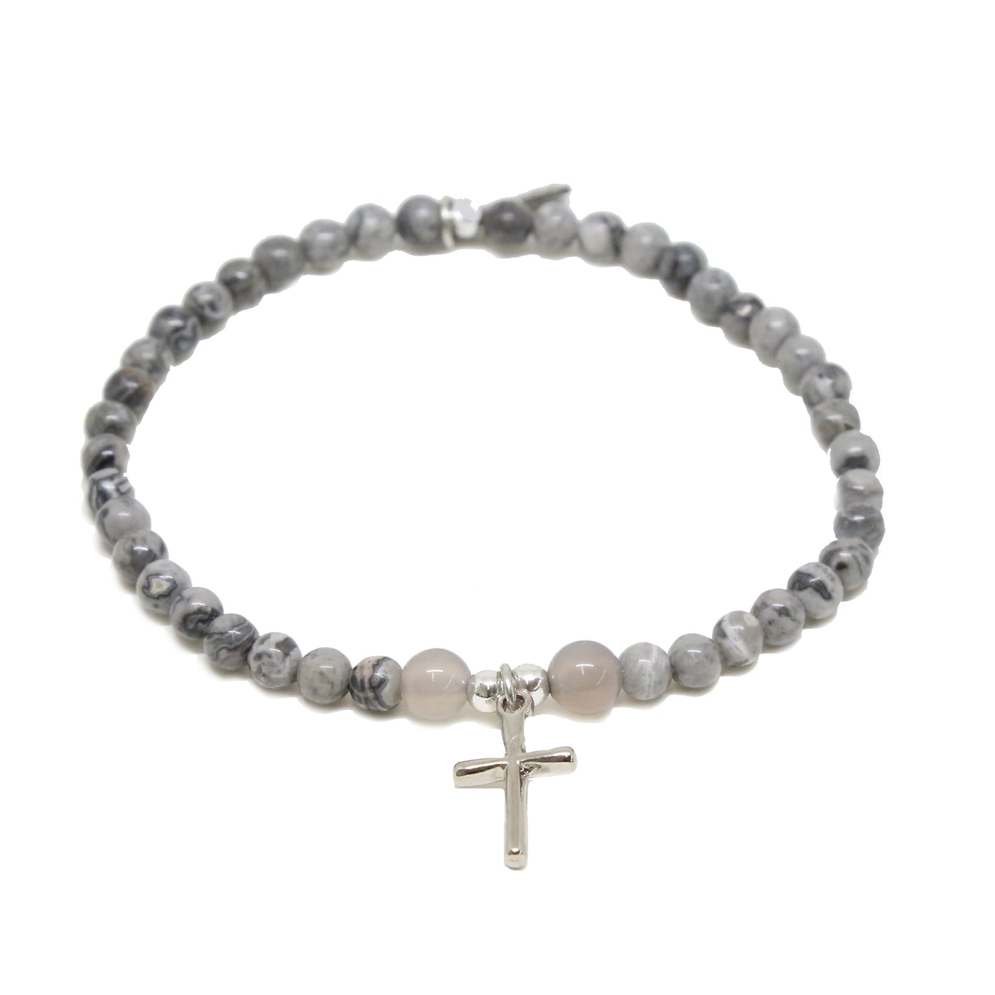 Cherished Memories Bracelet in Grey and Silver Ox