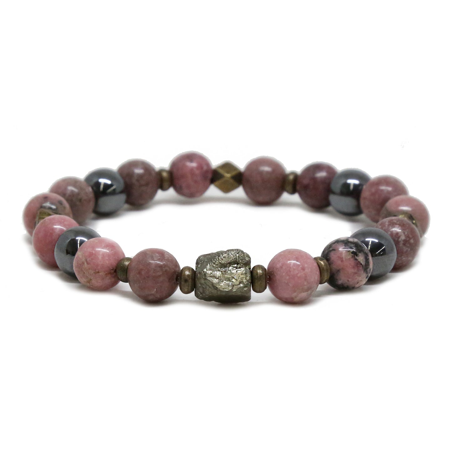 Fresh Finds Bracelet in Pink Rhodonite and Silver Ox