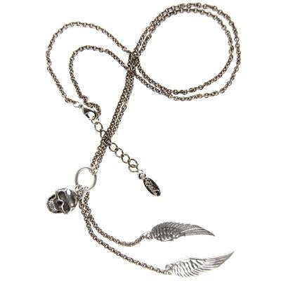 Take Flight Necklace in Silver Ox