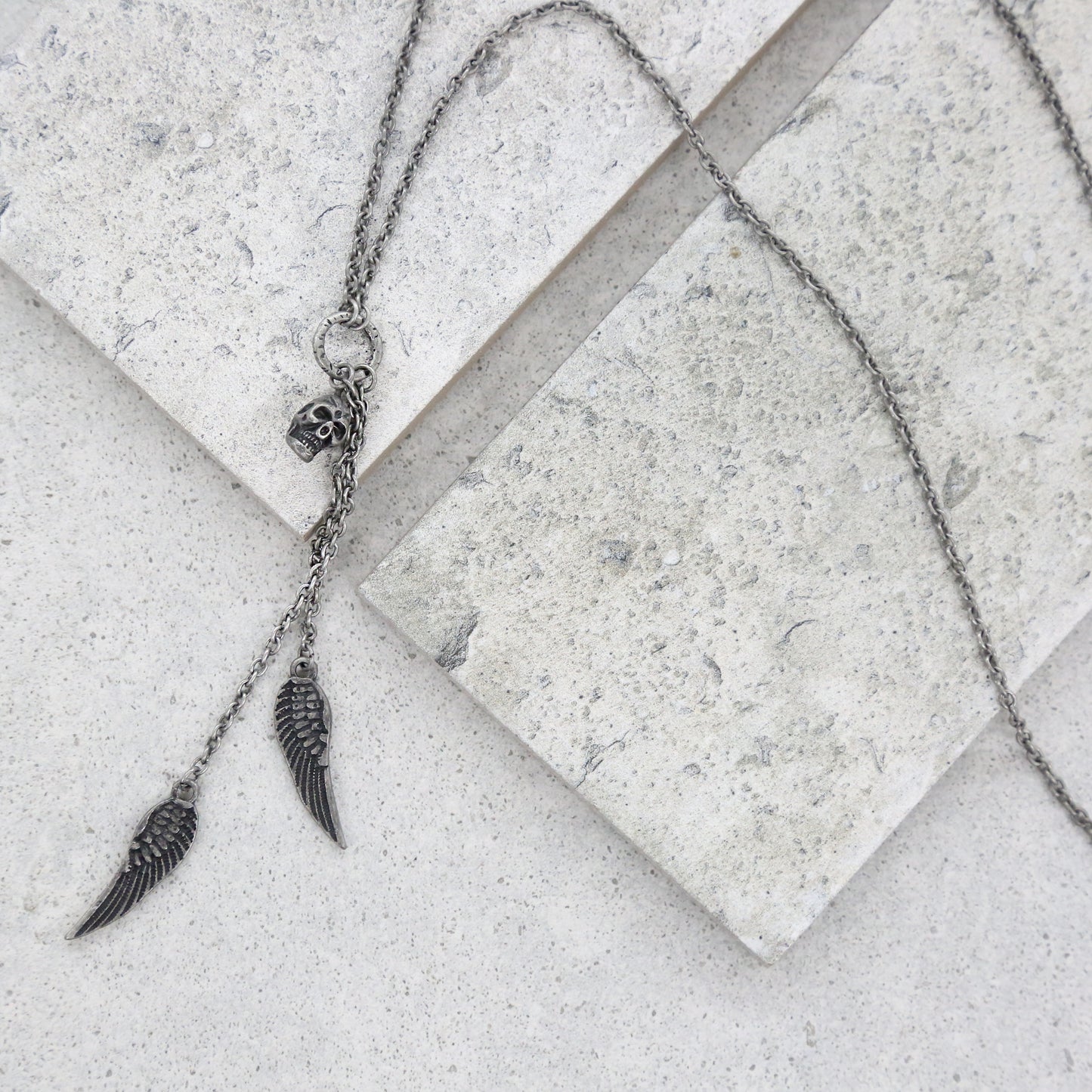 Take Flight Necklace in Silver Ox