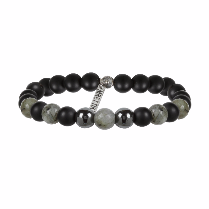 Astronomy Me Bracelet in Onyx and Antique Silver
