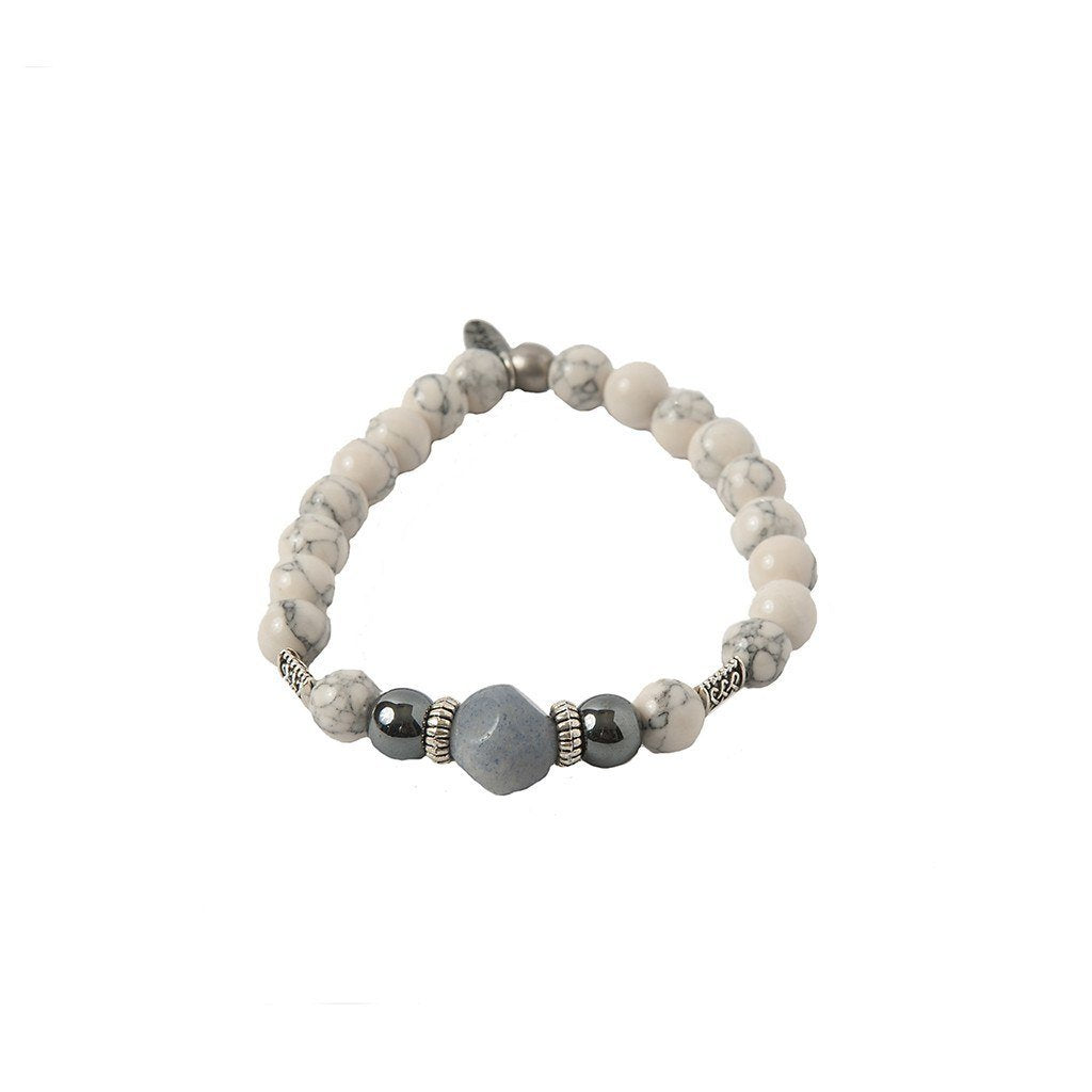 Mens Bracelet - Chilled Hills Bracelet In White And Antique Silver