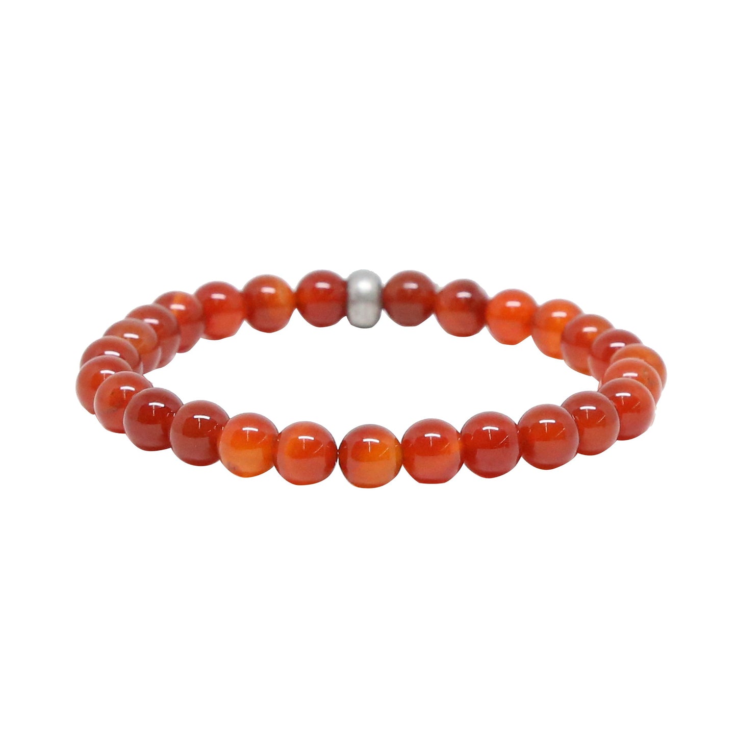 Bangle Banger Bracelet in Carnelian and Silver Ox