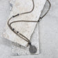 Ancient Inscriptions Necklace in Hematite and Silver Ox