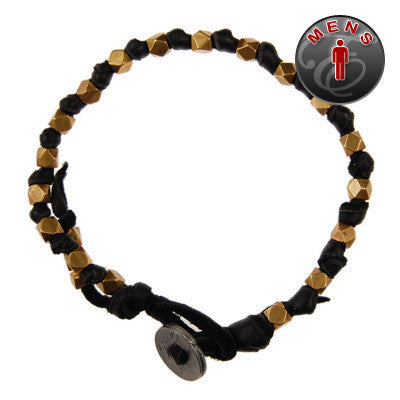 MB231 - Ettika Mens Faceted Beads and Knot Bracelet