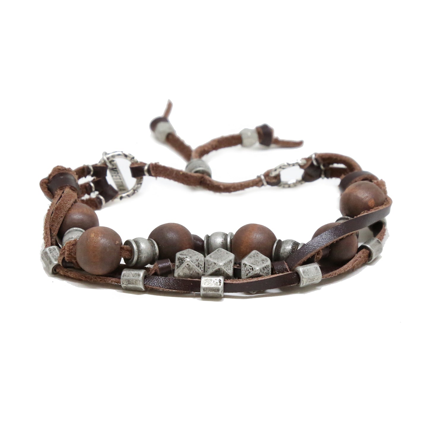 He Bodhi Bracelet in Brown and Silver