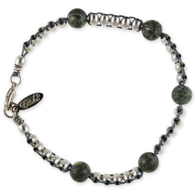 MB113F - Barrel Beads Bracelet with Accent Semi Precious Stone