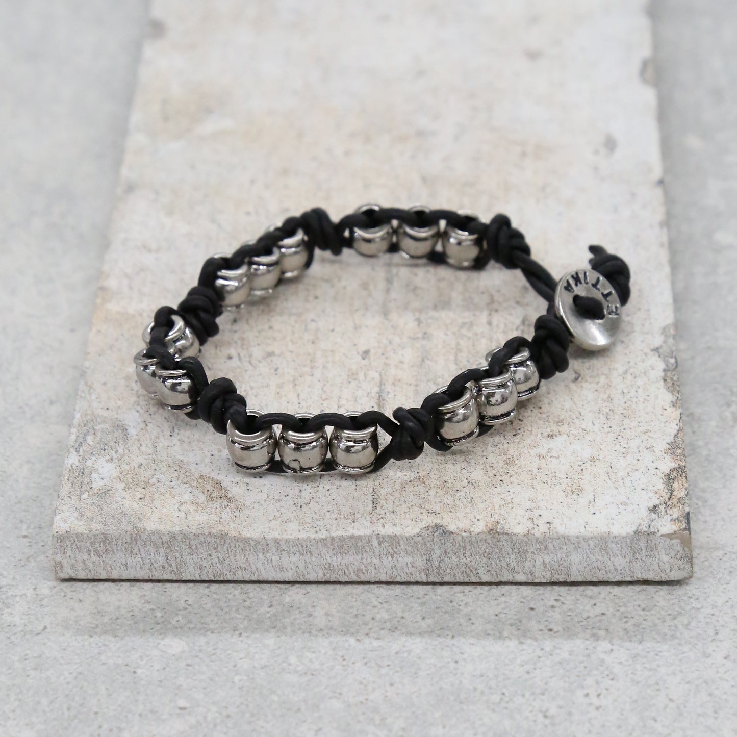 Shot In The Dark Bracelet in Black and Silver