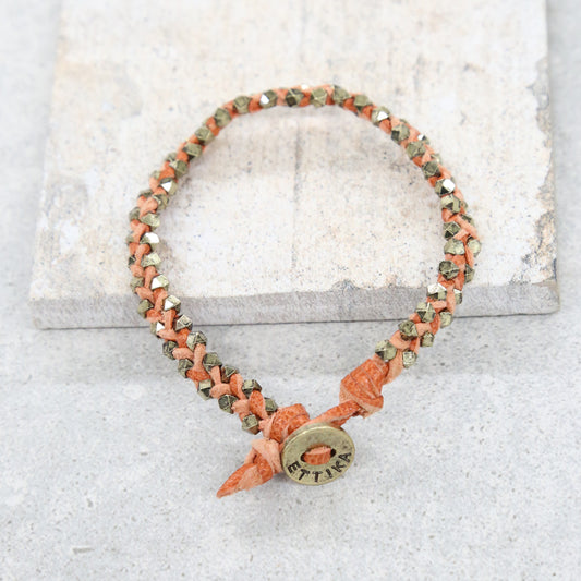 Wear It Tear It Bracelet in Rust and Brass