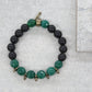 Truth or Dare Black and Green Agate Stretch Bracelet