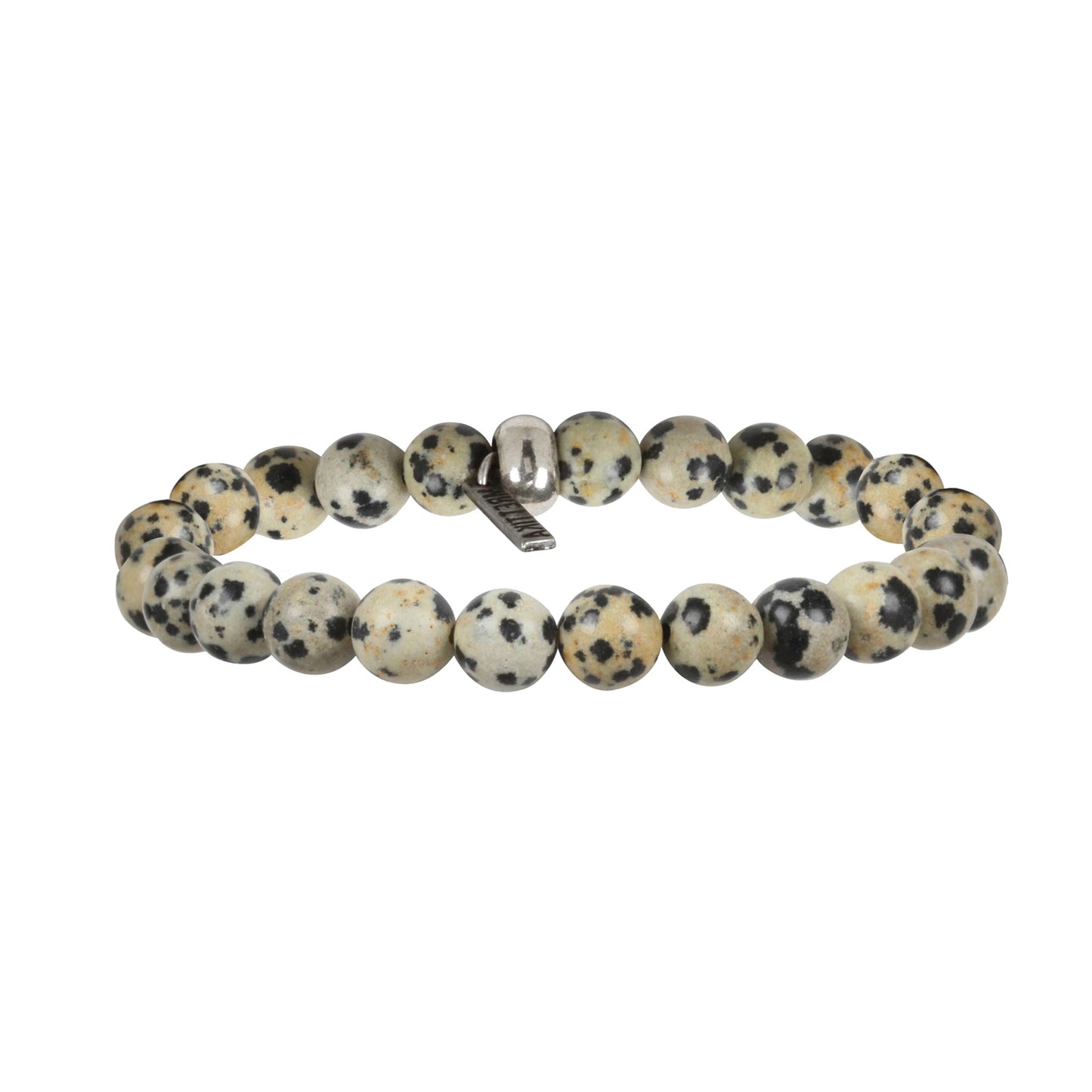 Dalmatian Jasper Elastic Beaded Bracelet