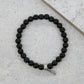 Classic Onyx Beaded Elastic Stretch Bracelet