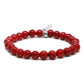 Bangle Banger Bracelet in Red and Silver Ox