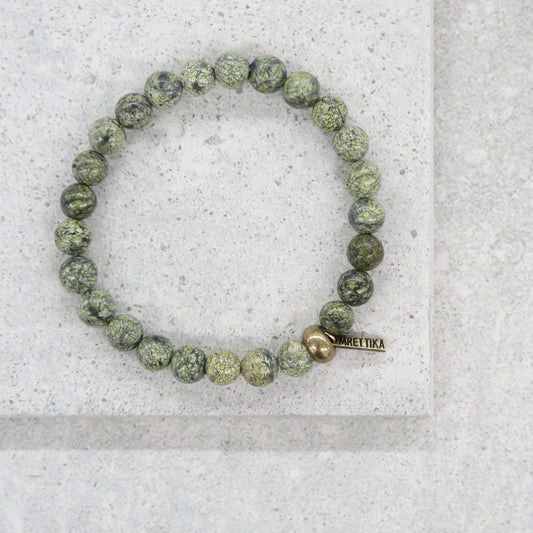 Hot Lead Bracelet in Semi-Precious Stone and Brass