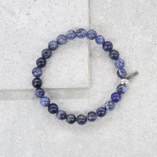 Sodalite Beaded Elastic Stretch Bracelet