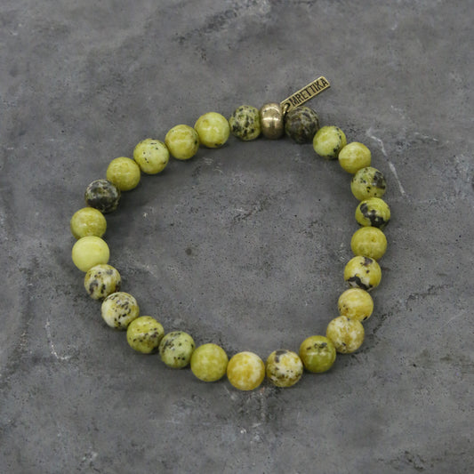 Yellow Turquoise Beaded Elastic Stretch Bracelet