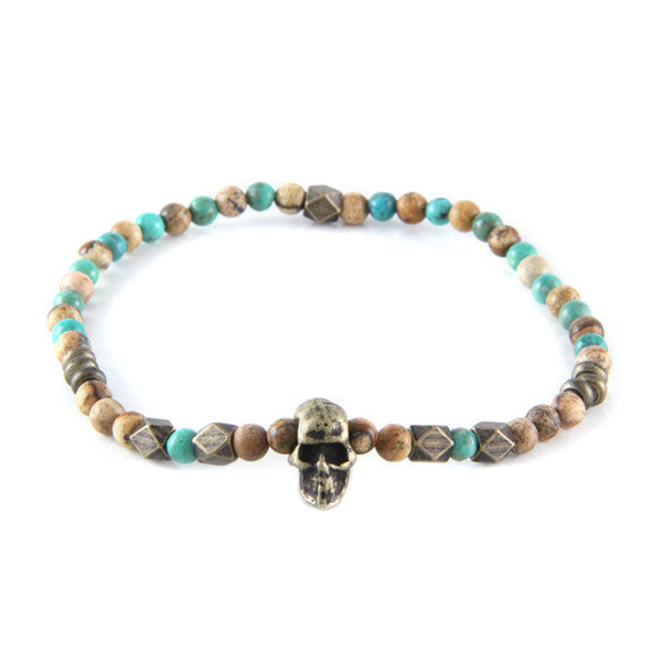 Montezuma's Bracelet in Turquoise and Jasper