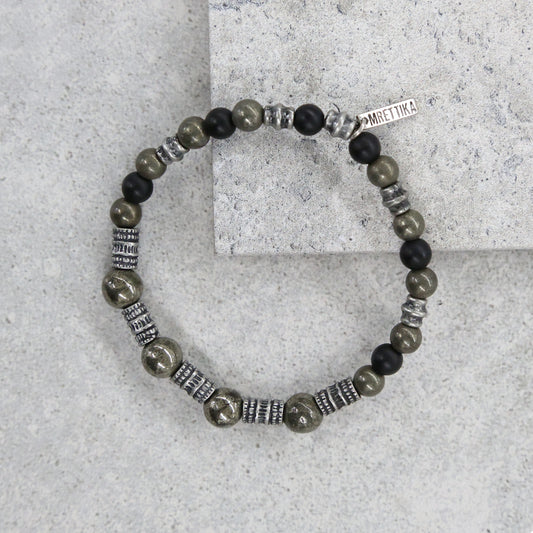 Charged to the Maximum Bracelet in Pyrite