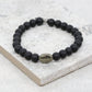 Simple Plan Bracelet in Pyrite, Onyx and Antique Silver