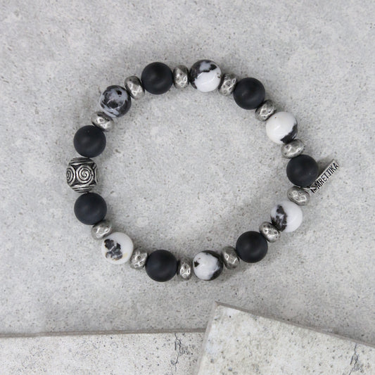 Storm Be Brew Bracelet in Black and Antique Silver