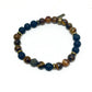 Black Bandit Bracelet in Tiger's Eye and Lava Stone