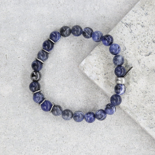 Sippin' on Soda Bracelet in Sodalite and Antique Silver