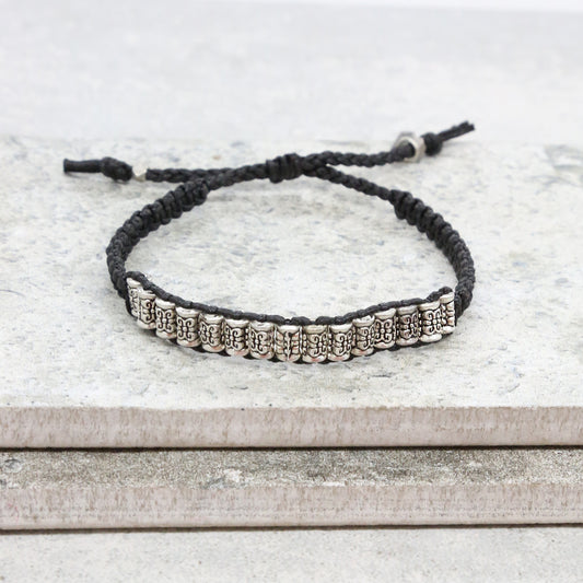Remmy Bracelet in Black and Silver Ox