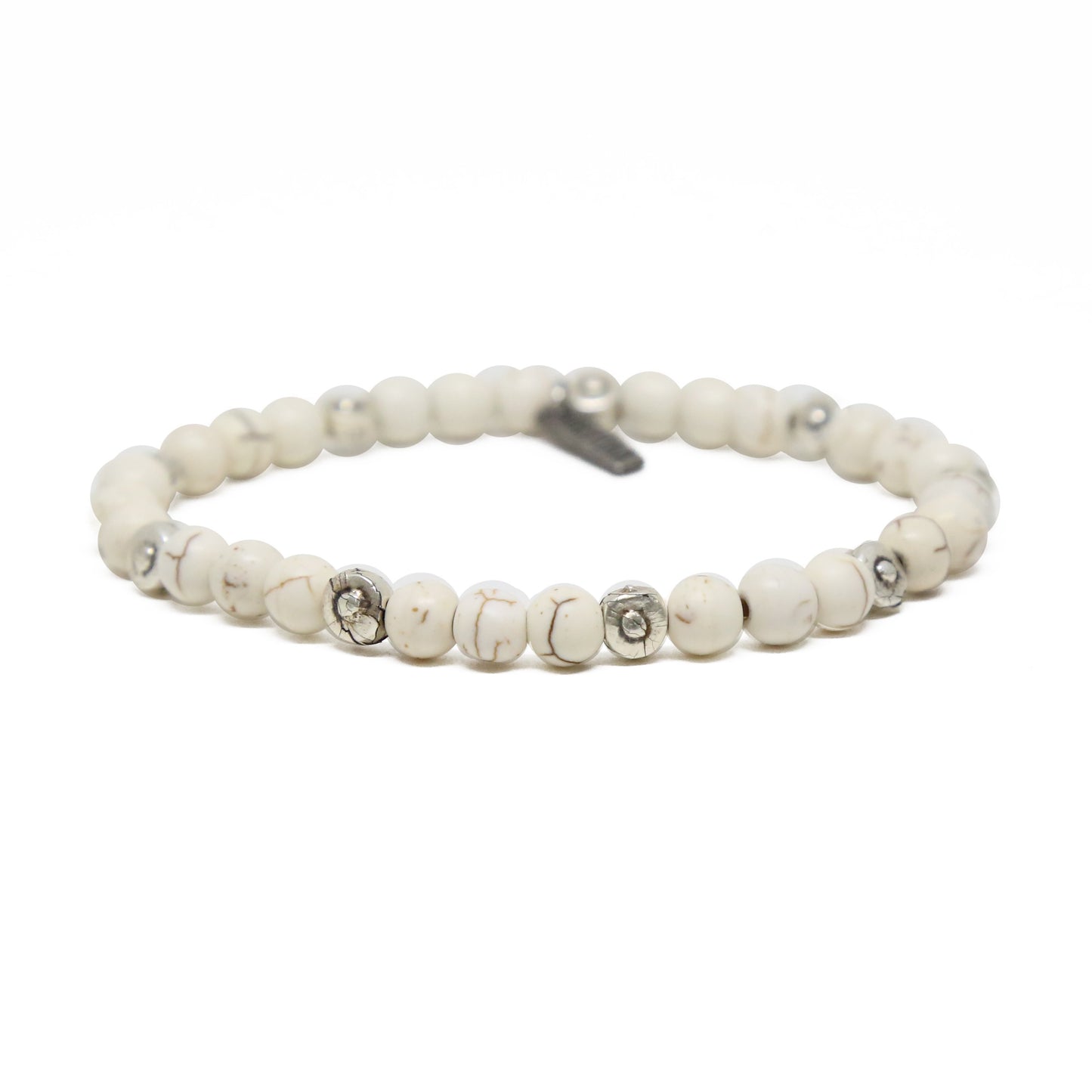 Weekend Warrior Bracelet in White and Silver Ox