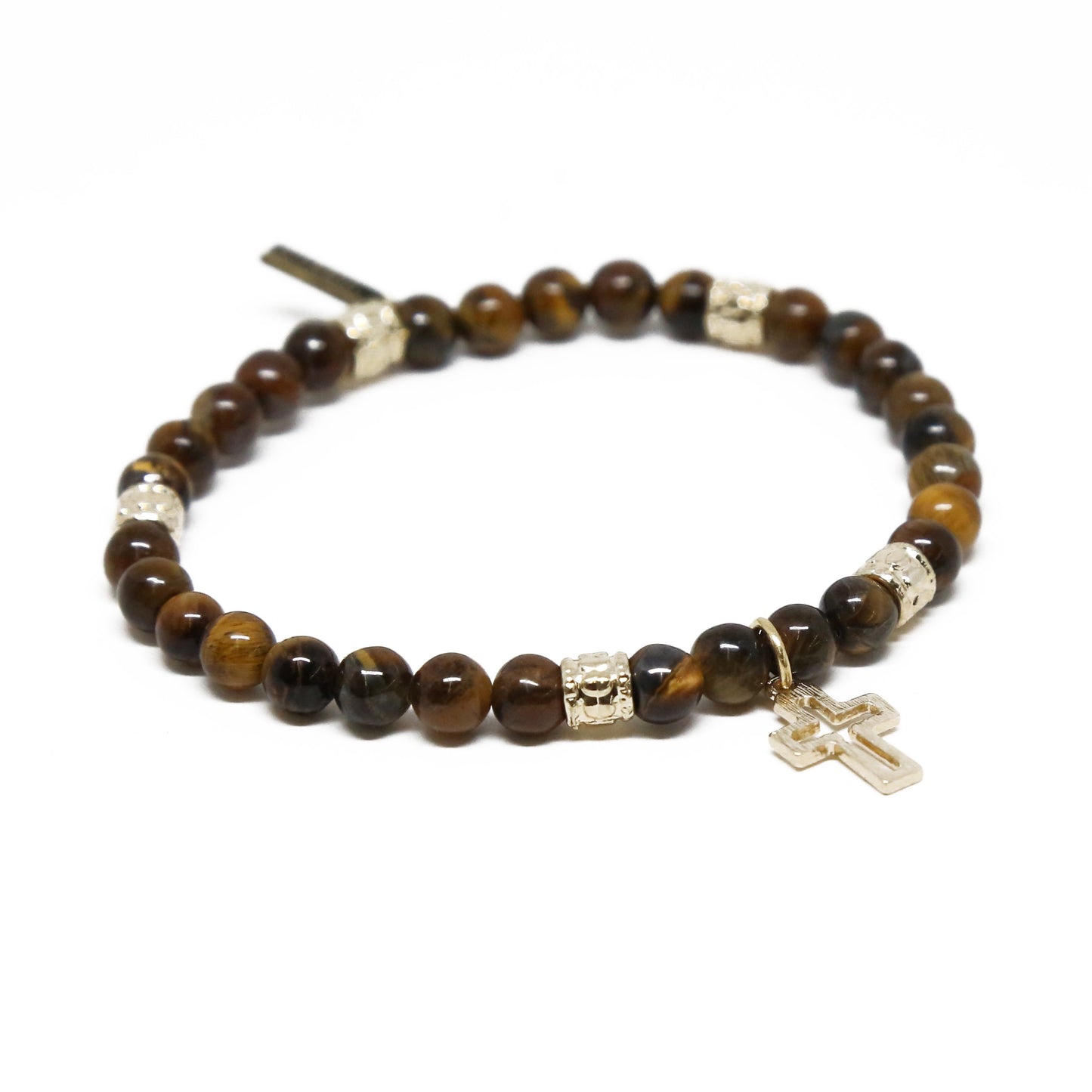 Keeping the Faith Bracelet in Tiger's Eye and Gold