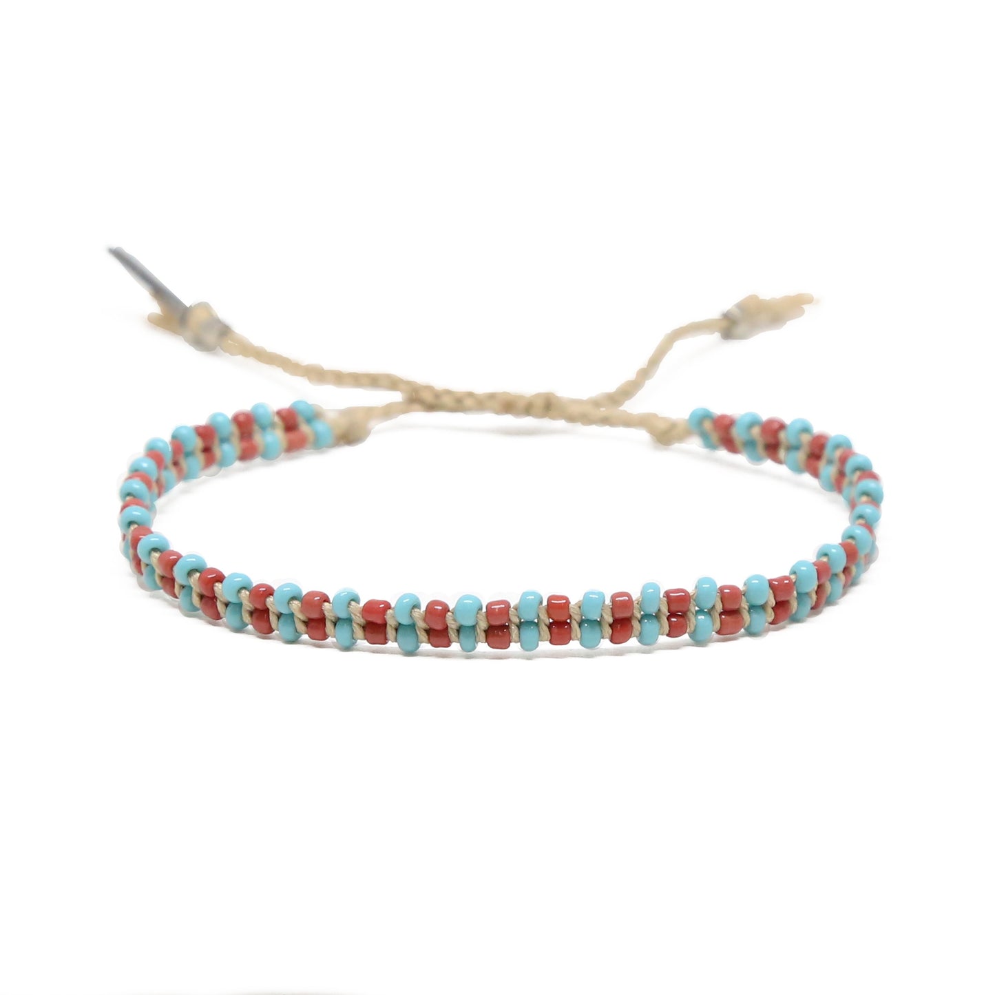 About Those Vibes Bracelet in Turquoise, Brown, and Tan