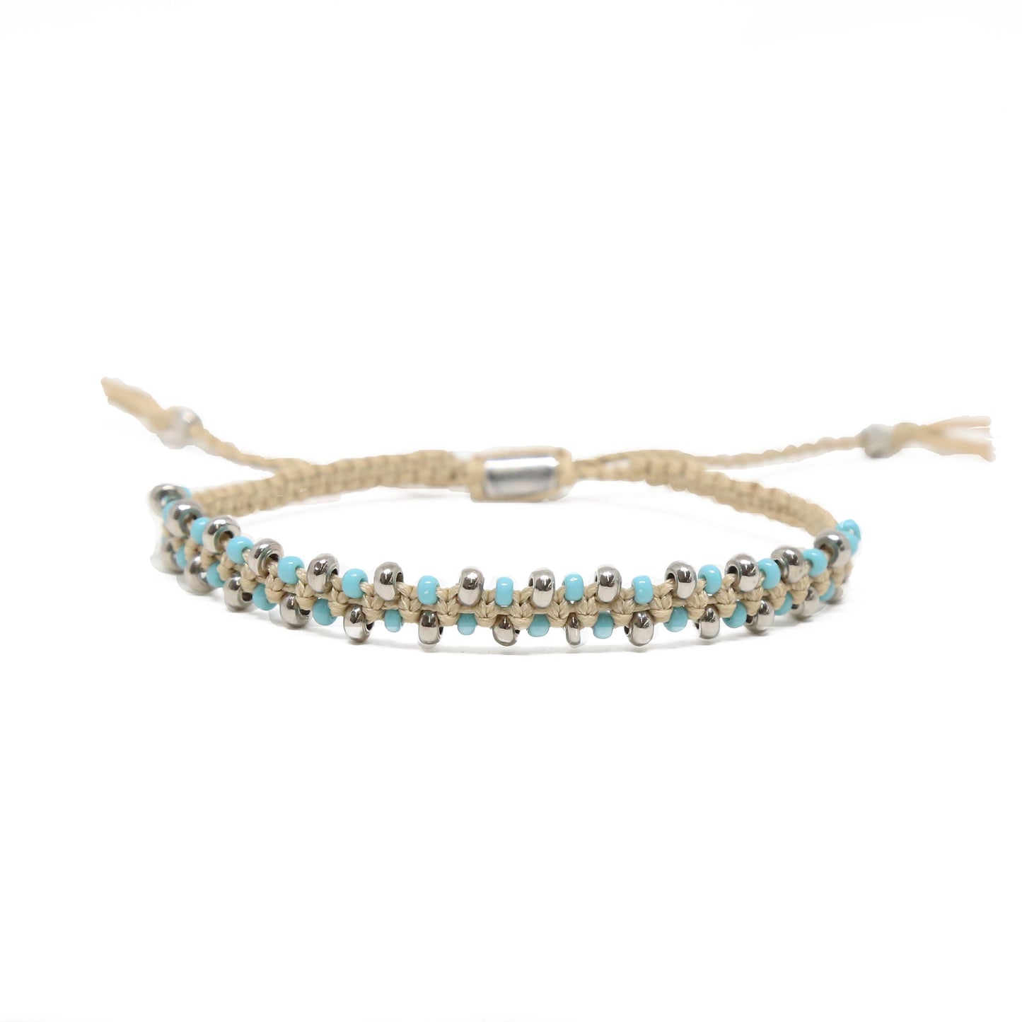 Sound of the Siren Bracelet in Turquoise, Silver, and Tan