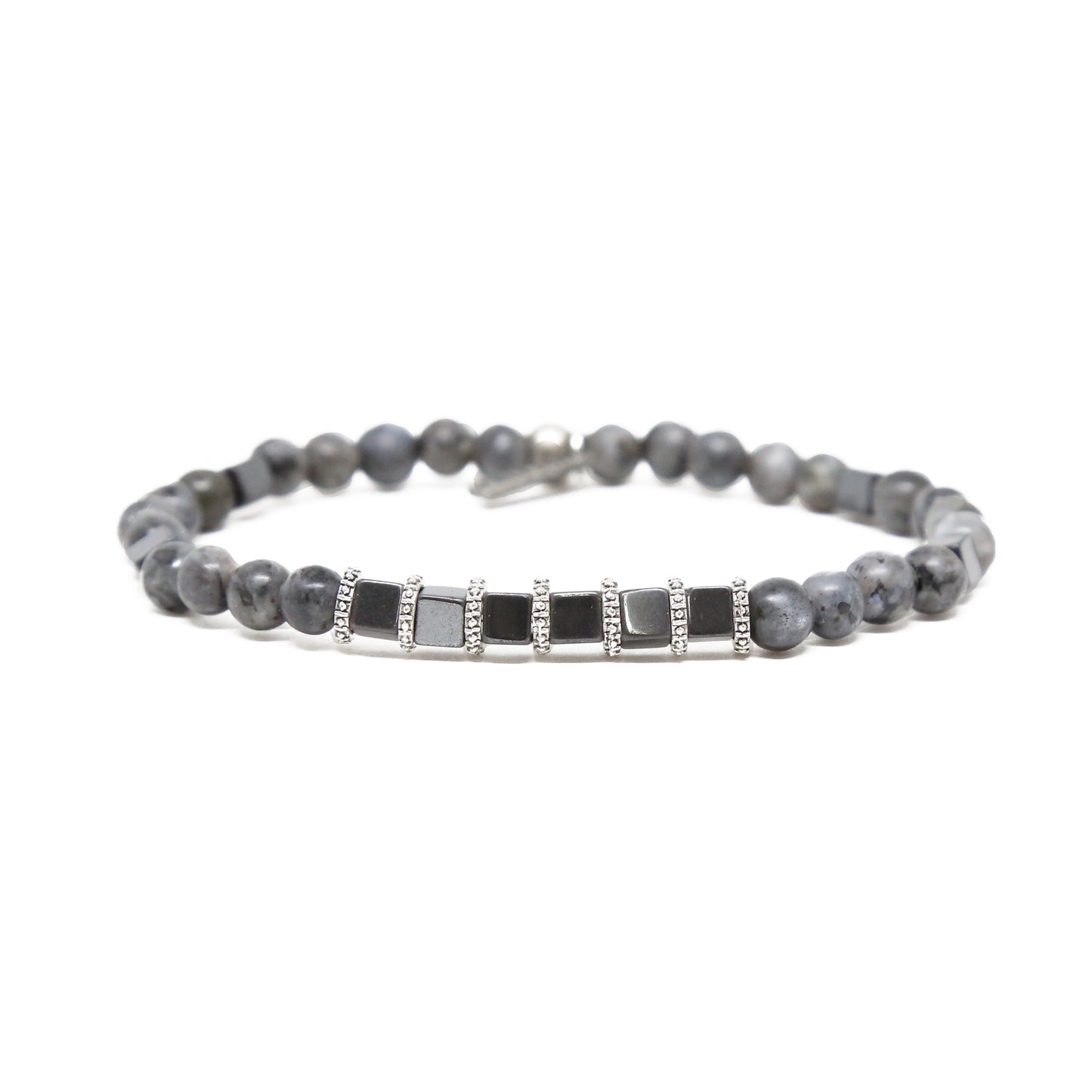 Charles Bracelet in Grey and Silver Ox