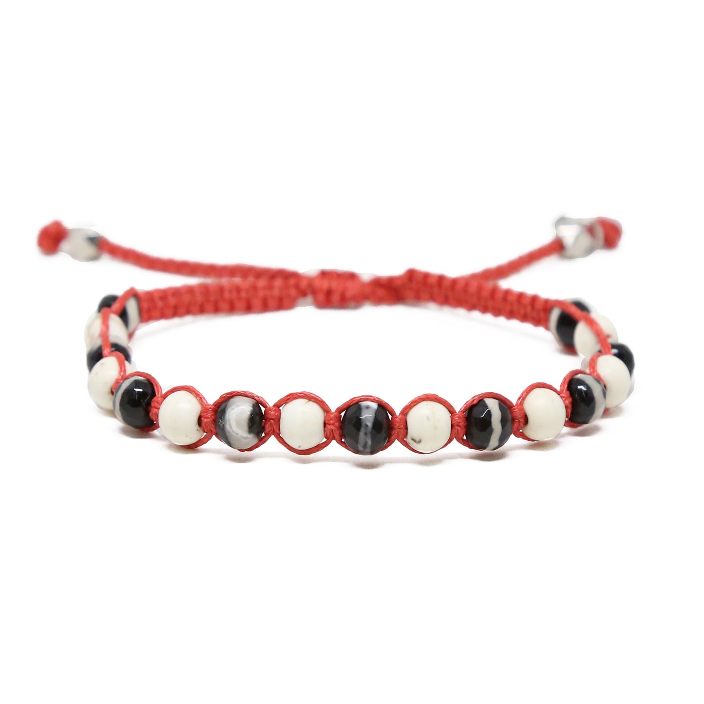 Ready and Steady Bracelet in Red and Silver Ox