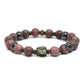 Fresh Finds Bracelet in Pink Rhodonite and Silver Ox