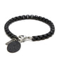 Linked Bracelet with Black Madonna Pendant in Silver Ox