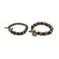 Brass Ring and Onyx Beaded Bracelet Set
