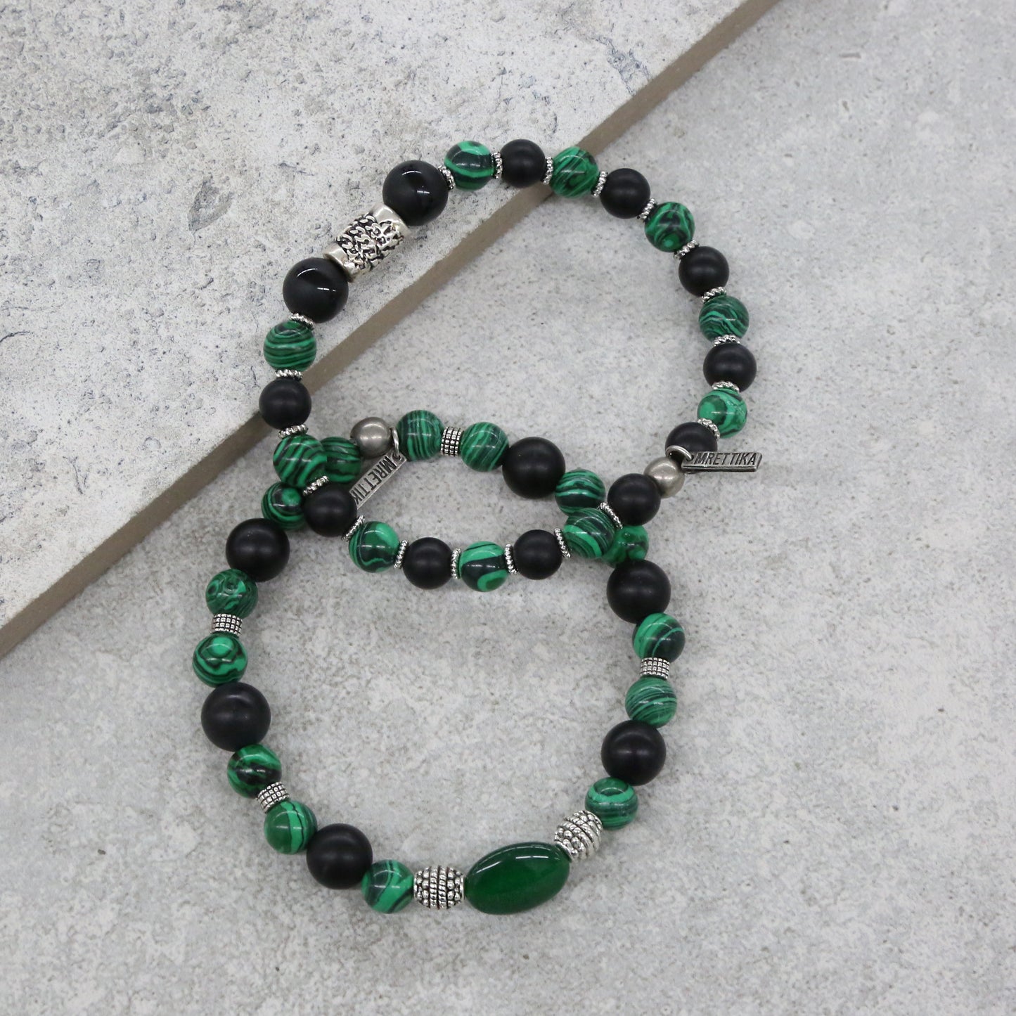 Emerald City Malachite Bracelet Set