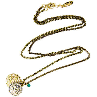Two Coin Combination Chain Necklace-Mary and Phaistos