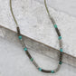 Mixed Metal and Turquoise Ring Necklace