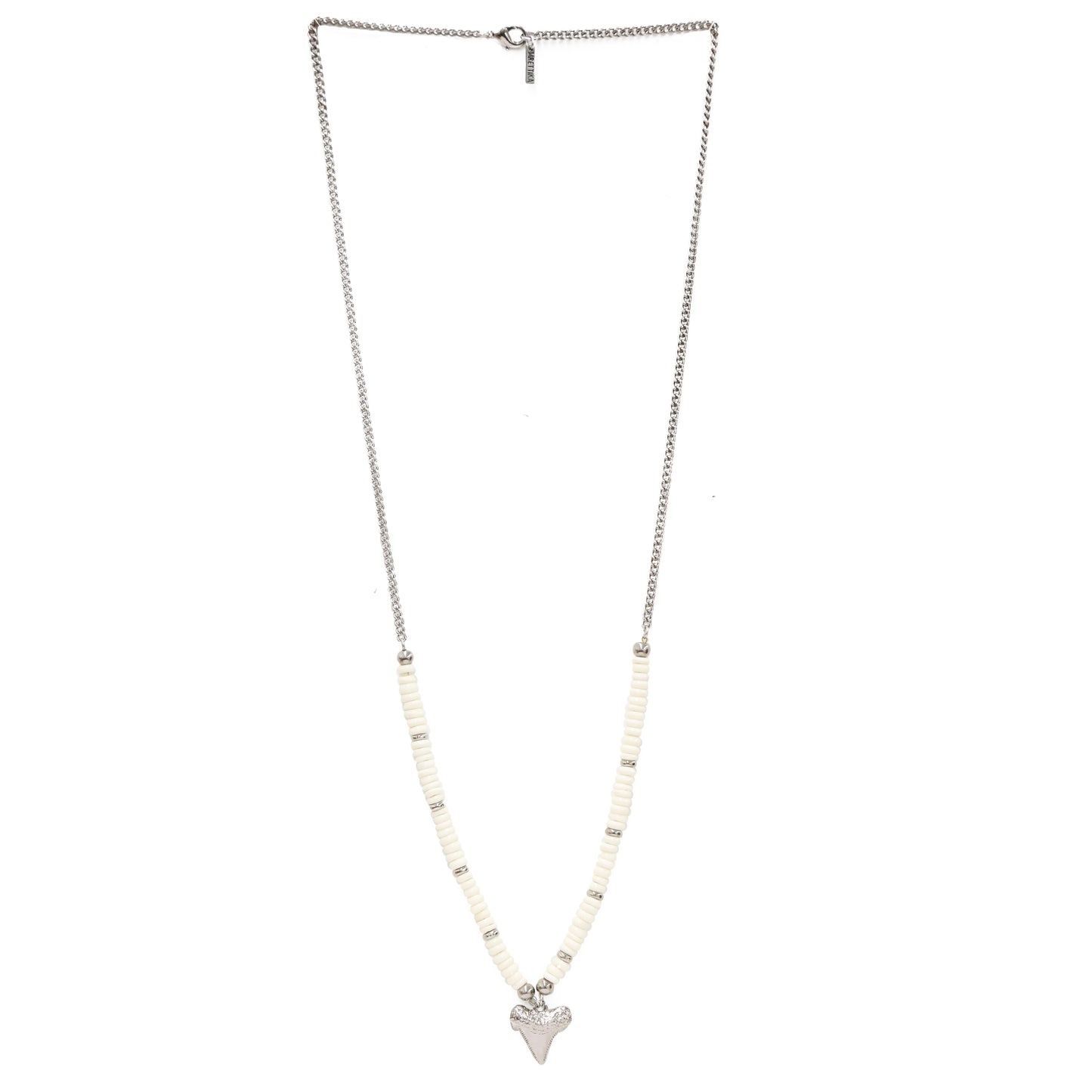 Depths of Tambora Necklace in White and Silver Ox