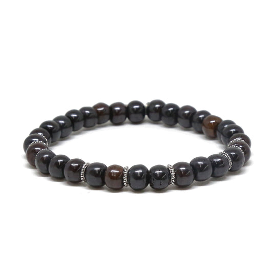 Perfect Timing Bracelet in Dark Wood and Silver