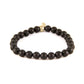 Black Matte Elastic Beaded Bracelet