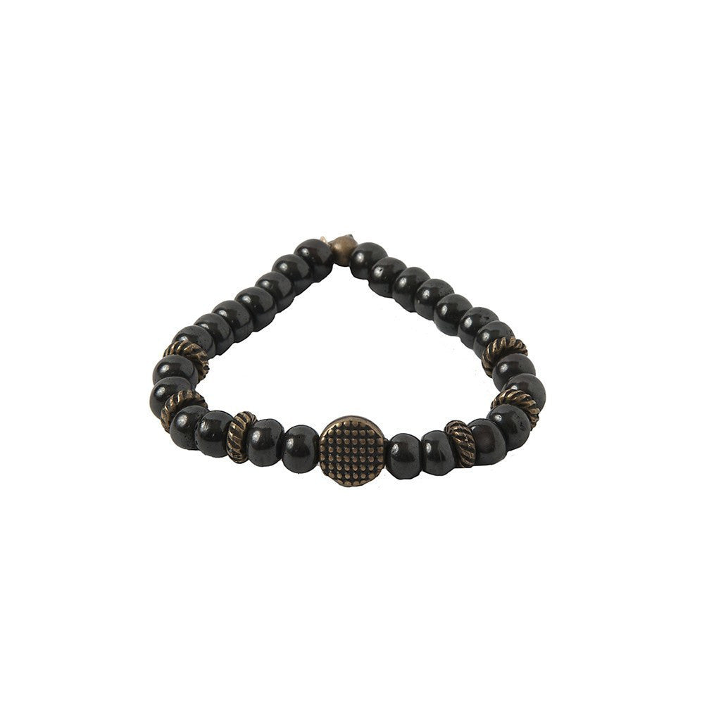 Mens Bracelet - His Sign Bracelet In Dusk And Brass