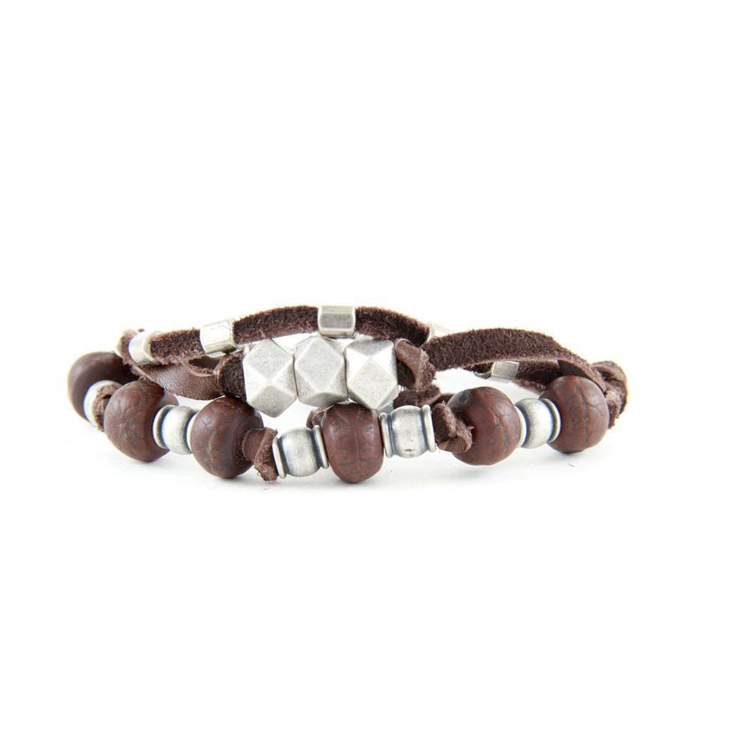 Mens Bracelet - MB105.BRN.S